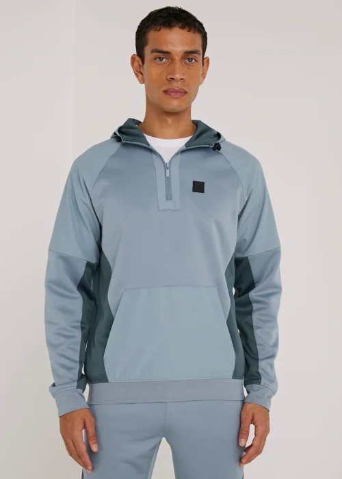 US Athletic Blue Urban Half Zip Up Hoodie - XS Image 1