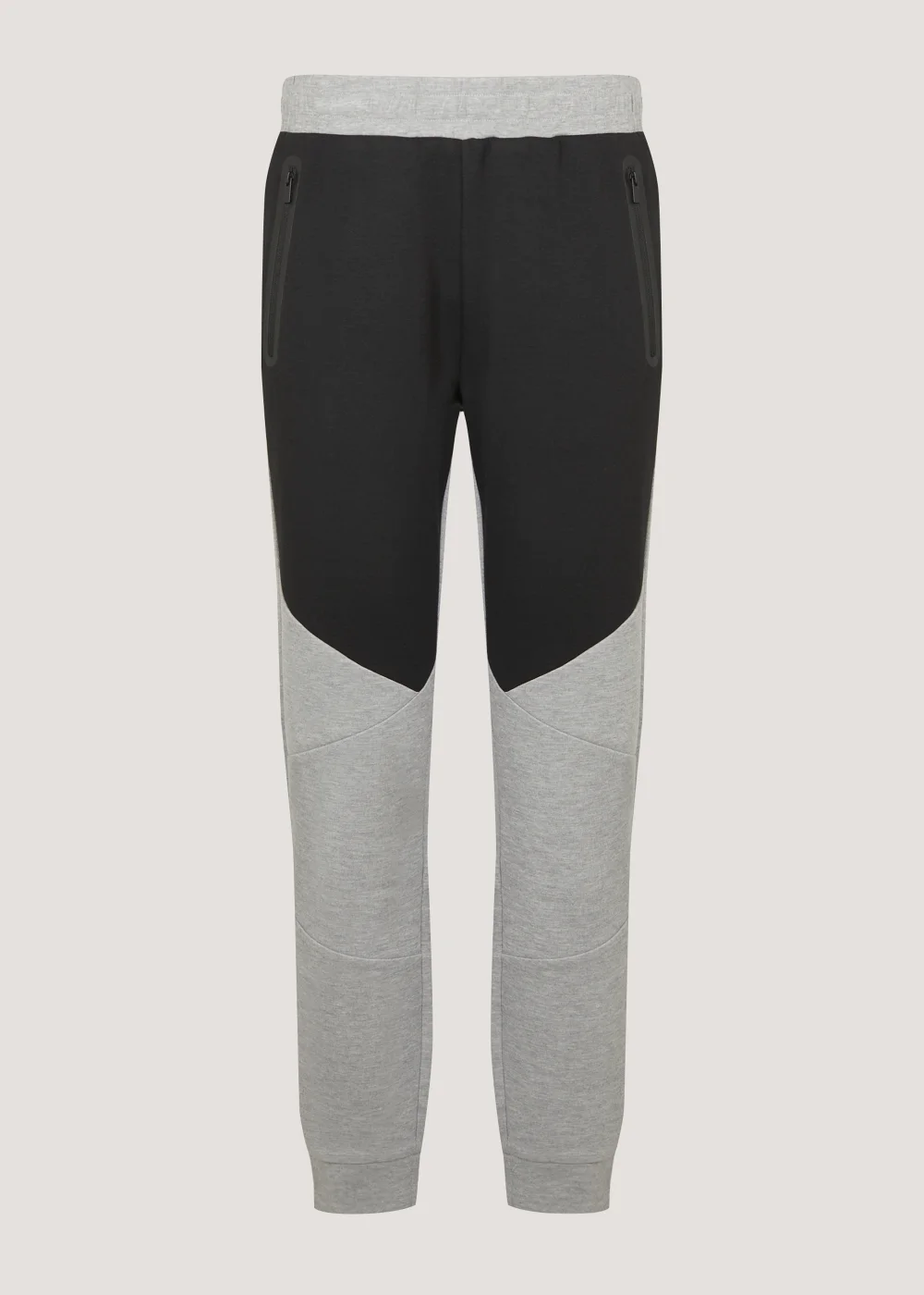 US Athletic Grey & Black Bonded Joggers - Extra small Image 2