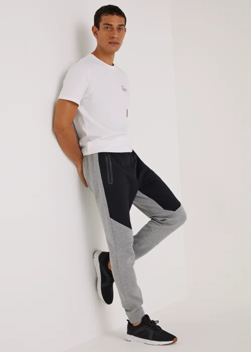 US Athletic Grey & Black Bonded Joggers - Extra small Image 3
