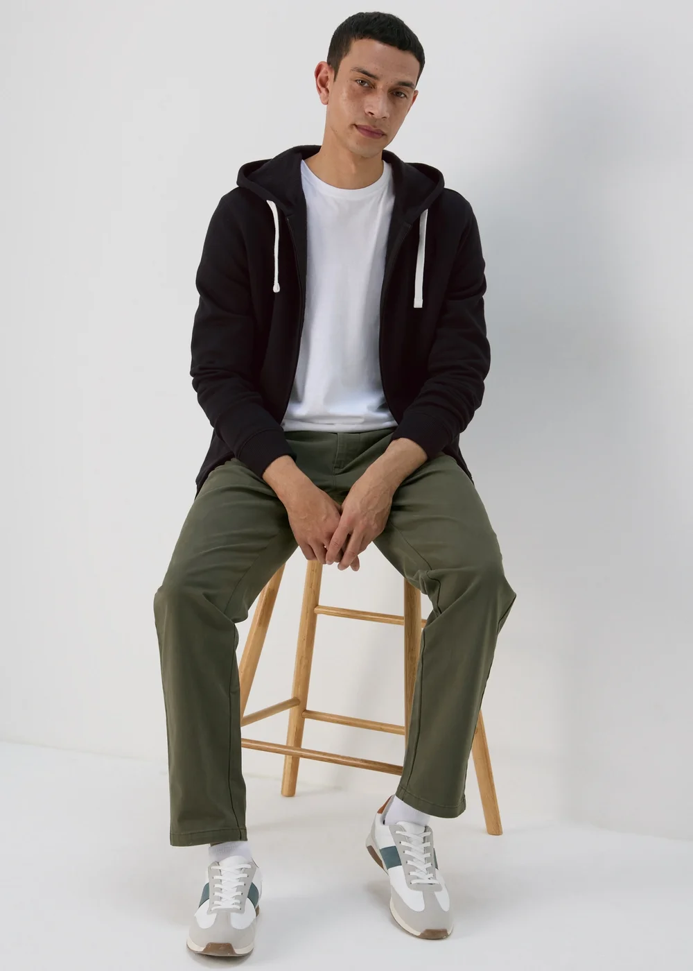 Black Essential Zip Up Hoodie - 2XL Image 4