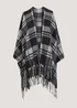 Black Large Border Print Shawl - One Size Image 1