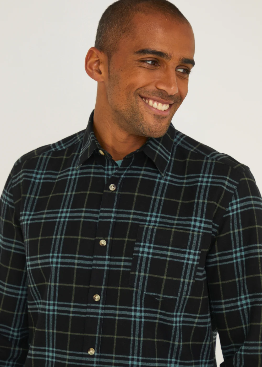 Black & Blue Check Shirt - S Image 5