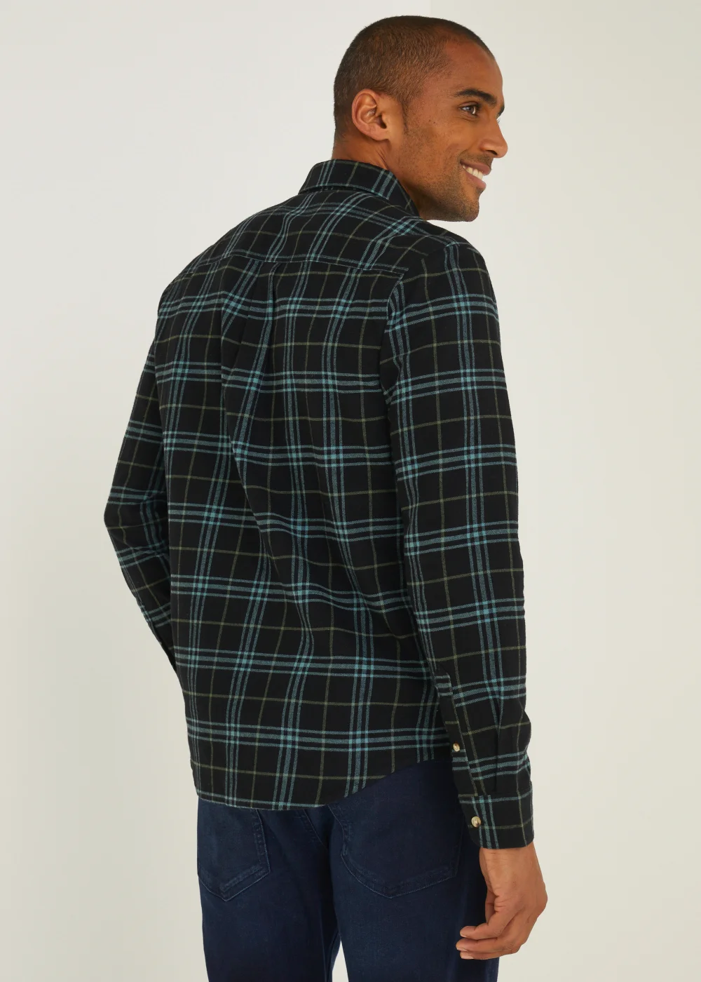 Black & Blue Check Shirt - S Image 3