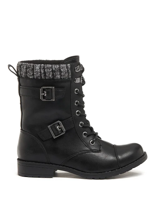 Rocket Dog Billie Black Lace Up Boots - 4 Image 3