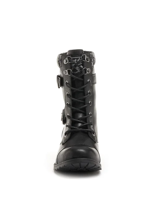 Rocket Dog Billie Black Lace Up Boots - 4 Image 4