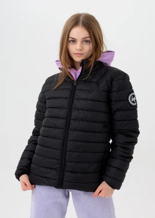Kids HYPE. Black Lightweight Puffer Jacket - Age 5-6 Image 1