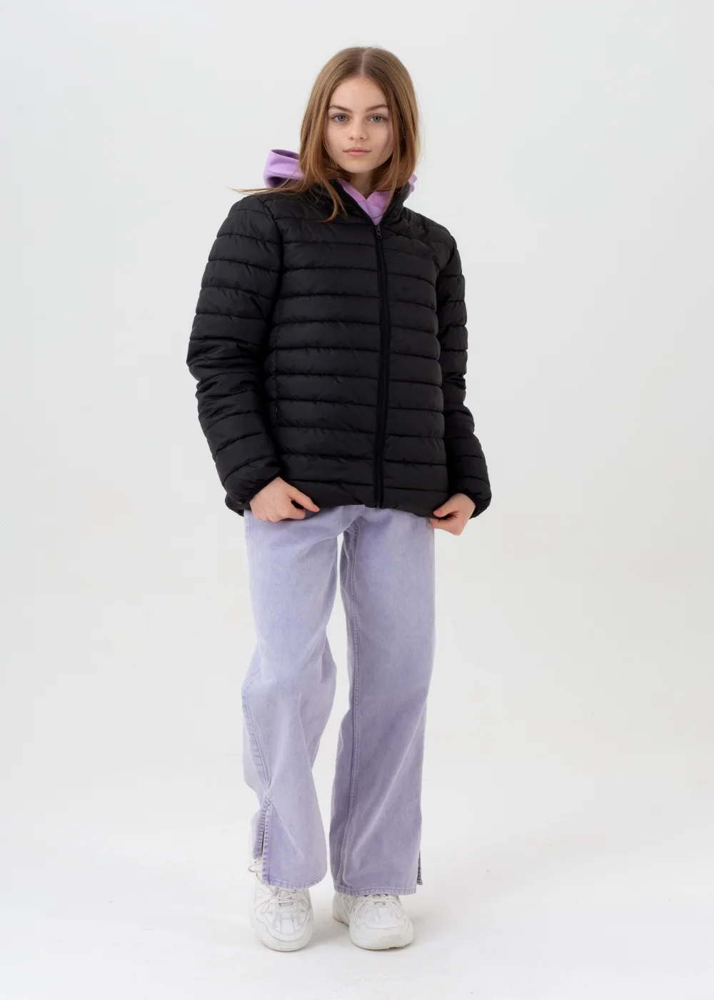 Kids HYPE. Black Lightweight Puffer Jacket - Age 5-6 Image 3
