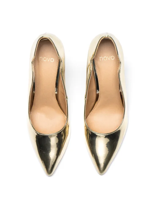 NOVO Gold Inisa Court Shoes - Size 3 Image 1