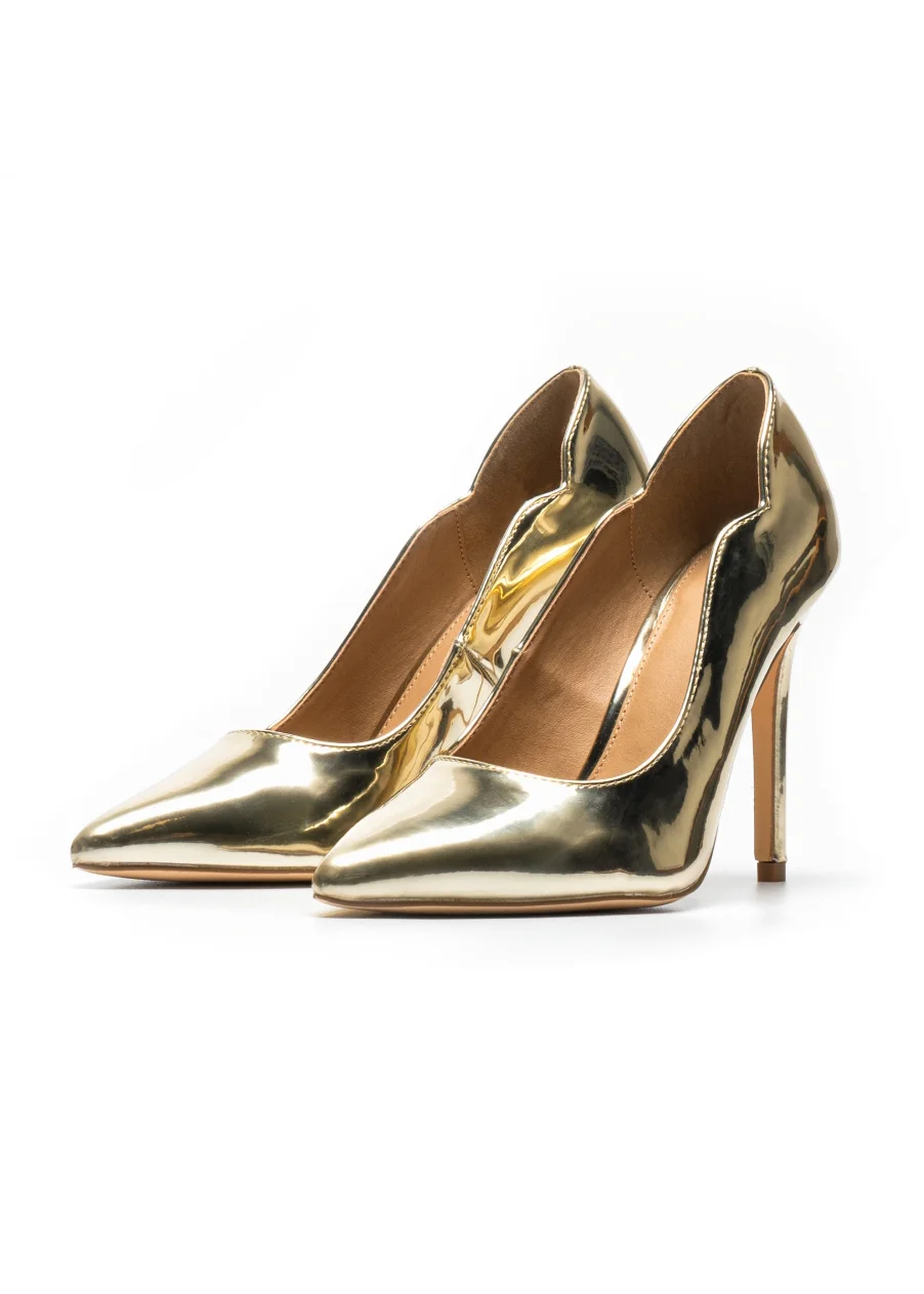 NOVO Gold Inisa Court Shoes - Size 3 Image 2