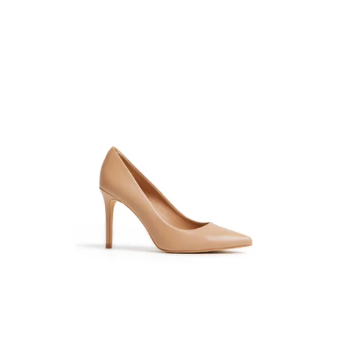 NOVO Camel Wide Fit Impossible Court Shoes - Size 4 Image 2