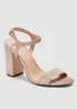 NOVO Rose Gold Prosecco Sandals - Size 4 Image 2