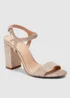 NOVO Rose Gold Wide Fit Prosecco Sandals - Size 5 Image 1