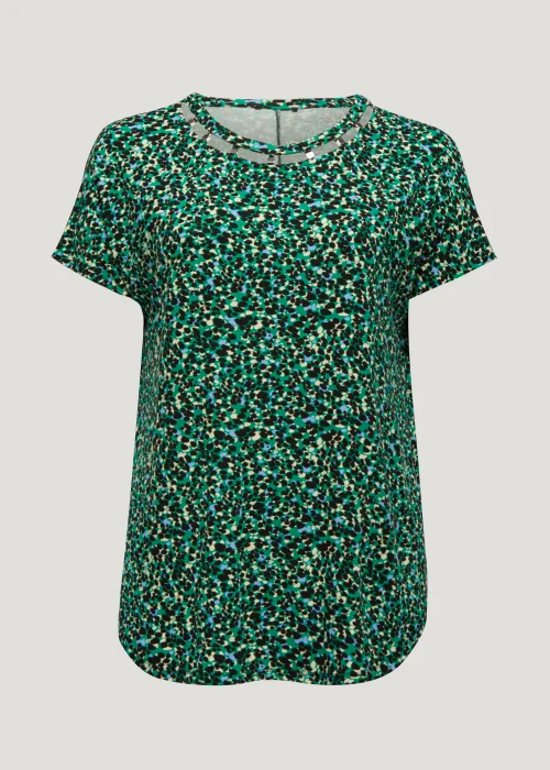 Papaya Curve Green Metal Trim V-Neck Top - Size 18 Image 5