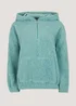 Green Half Zip Borg Hoodie - Small Image 2
