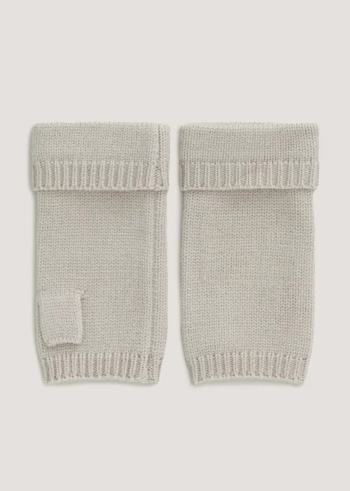 Oatmeal Fingerless Gloves - One Size Image 1