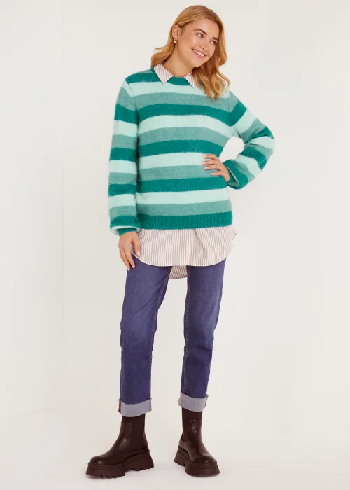 Green Stripe Jumper - S Image 3