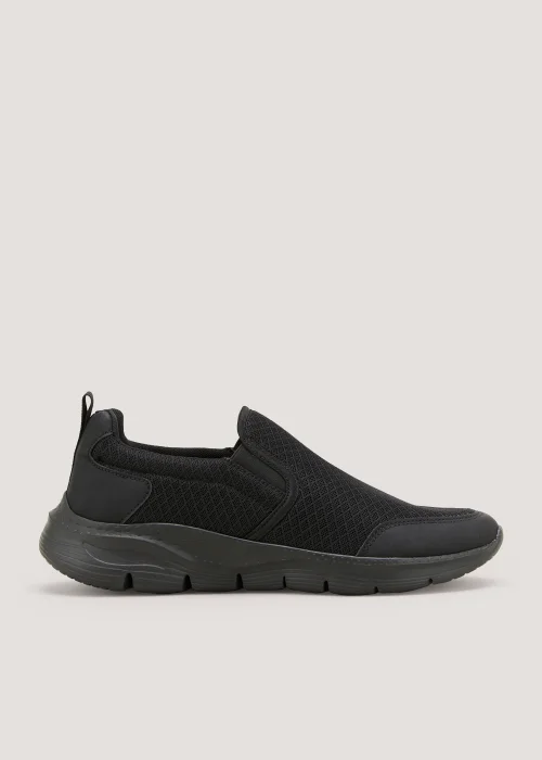 Soleflex Black Mesh Slip On Trainers - 6 Image 1