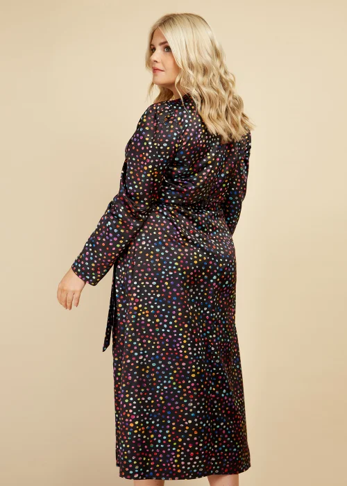 Little Mistress Black Spot Midaxi Dress - Size 12 Image 3