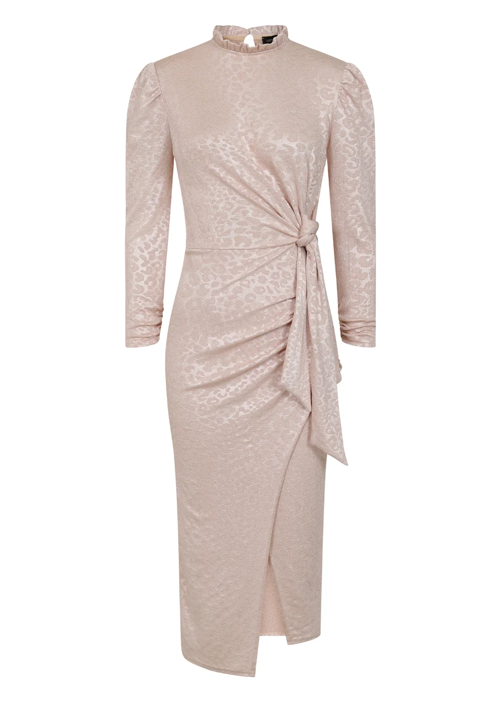 Little Mistress Stone Tie Waist Midi Dress - 14 Image 2