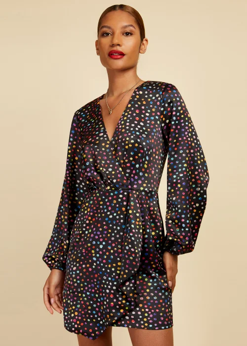 Little Mistress Black Spot Mini Dress - 8 Image 1
