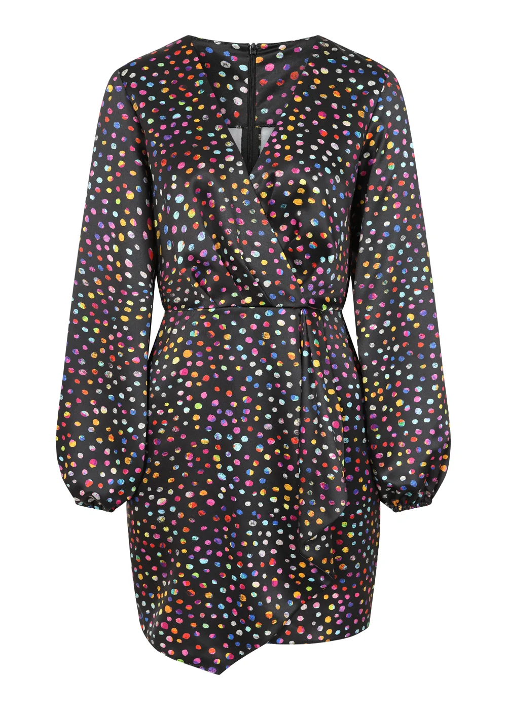 Little Mistress Black Spot Mini Dress - 8 Image 2