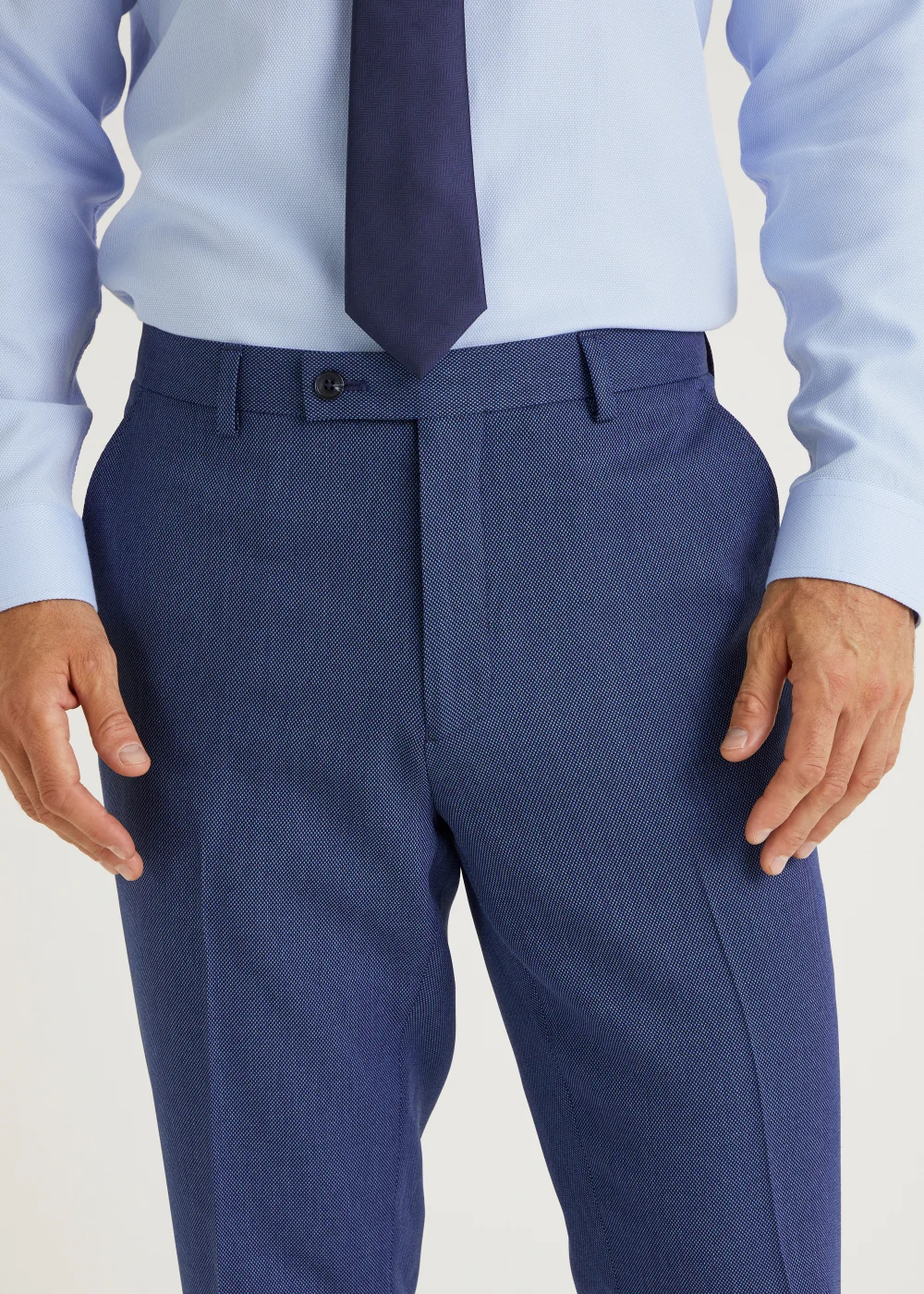 Taylor & Wright Douglas Blue Slim Fit Suit Trousers - 32 Waist 29 Leg Image 3