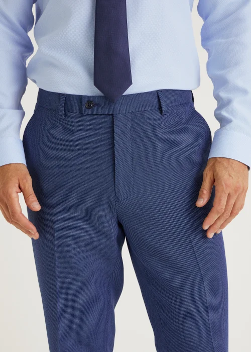 Taylor & Wright Douglas Blue Slim Fit Suit Trousers - 32 Waist 29 Leg Image 3