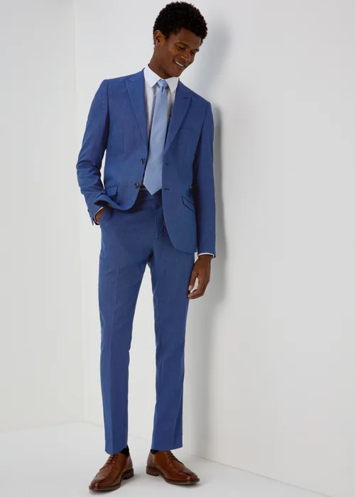 Taylor & Wright Douglas Blue Skinny Fit Suit Trousers - 30 Waist 31 Leg Image 1