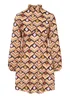Girls on Film Brown Geo Print Mini Dress - 10 Image 2