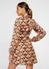 Girls on Film Brown Geo Print Mini Dress - 10 Image 3