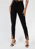 Girls on Film Black Slit Trousers - Size 6 Image 1