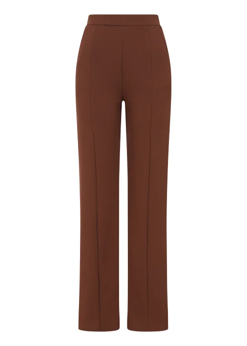 Girls on Film Chocolate Flared Trousers - Size 6 Image 2