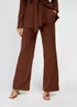 Girls on Film Chocolate Flared Trousers - Size 6 Image 1