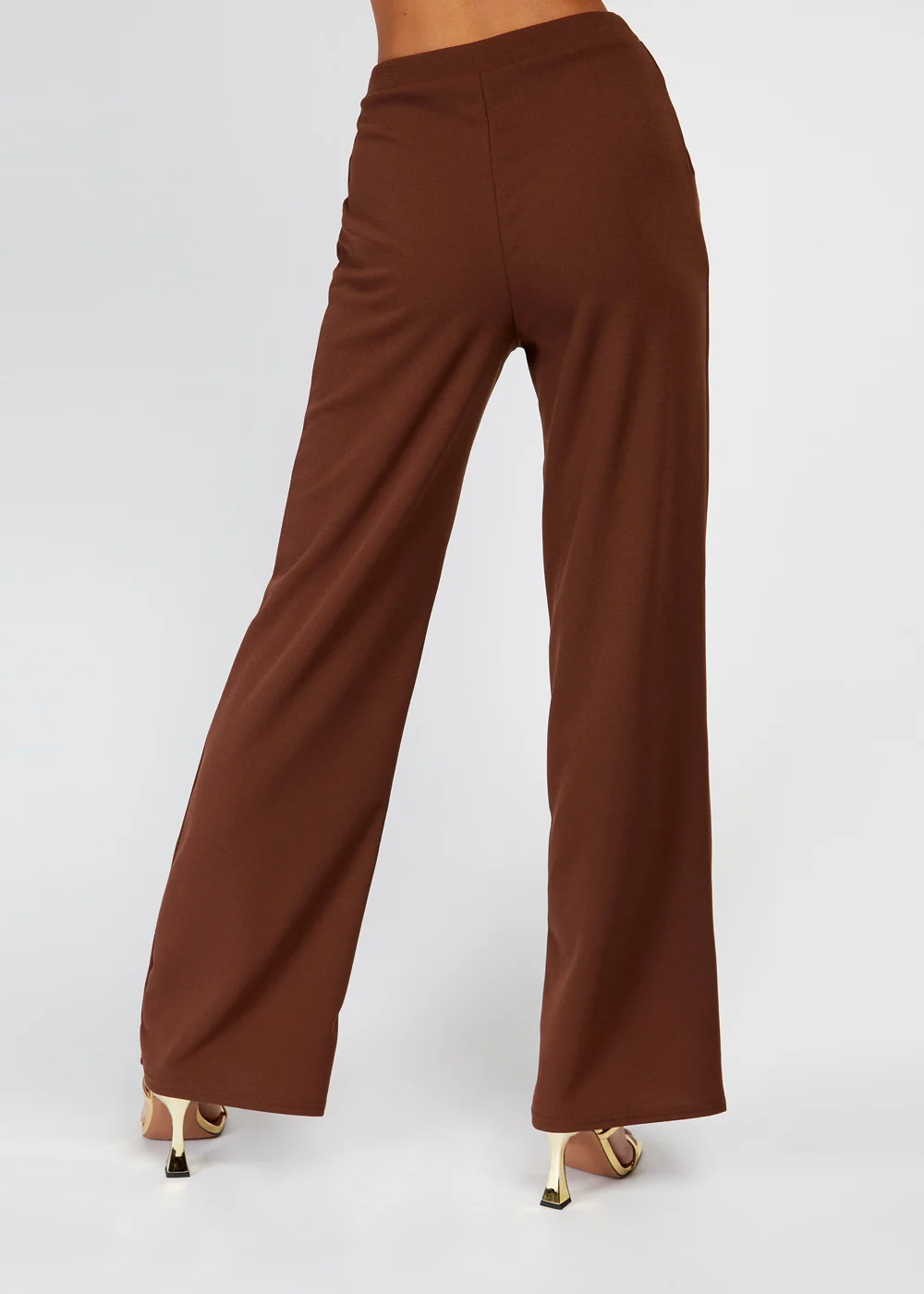 Girls on Film Chocolate Flared Trousers - Size 6 Image 4