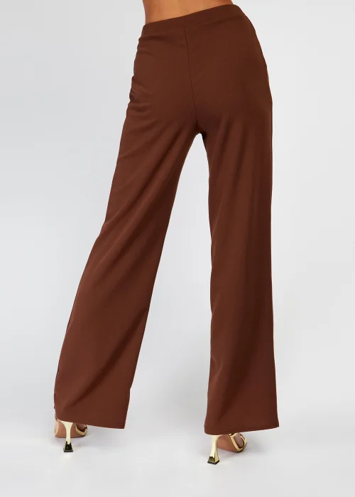 Girls on Film Chocolate Flared Trousers - Size 6 Image 4