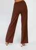 Girls on Film Chocolate Flared Trousers - Size 6 Image 4