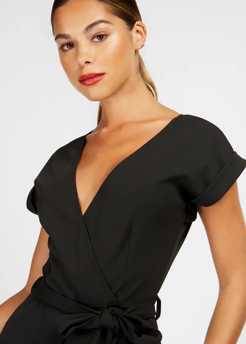 Girls on Film by Dani Dyer Black Mock Wrap Jumpsuit - 10 Image 2