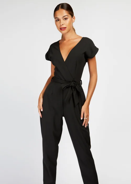 Girls on Film by Dani Dyer Black Mock Wrap Jumpsuit - 10 Image 3