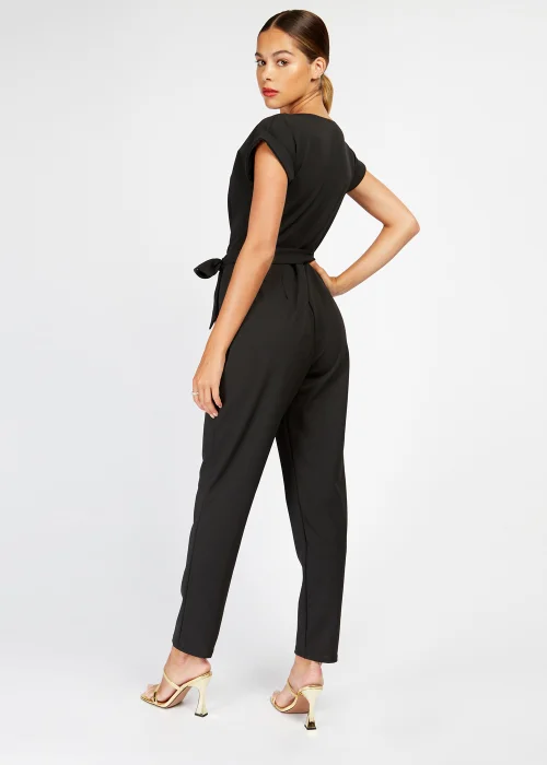 Girls on Film by Dani Dyer Black Mock Wrap Jumpsuit - 10 Image 4