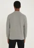 Grey & White Stripe Long Sleeve Polo Shirt - S Image 3