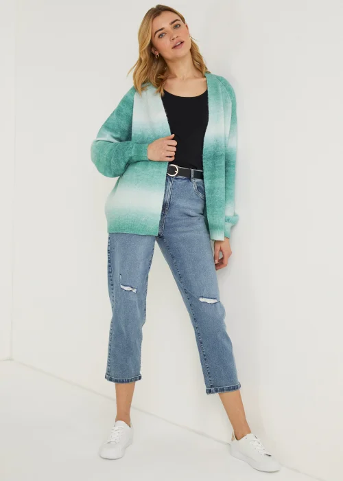 Green Ombre Cardigan - S Image 3