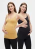 Mamalicious Maternity 2 Pack Cami Tops - One Size Image 1