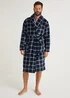 Navy Check Dressing Gown - Small Image 1