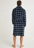 Navy Check Dressing Gown - Small Image 3