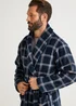 Navy Check Dressing Gown - Small Image 4