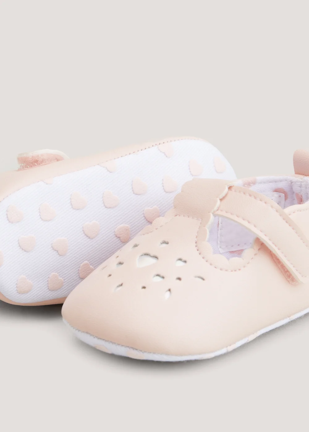 Pink Soft Sole Baby Shoes (Newborn-18mths) - Age 0 - 3 Months Image 2