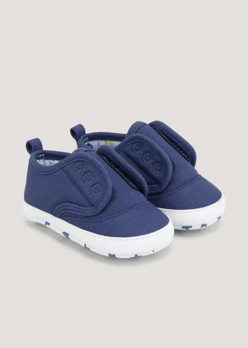 Blue Soft Sole Baby Shoes (Newborn-18mths) - Age 0 - 3 Months Image 1
