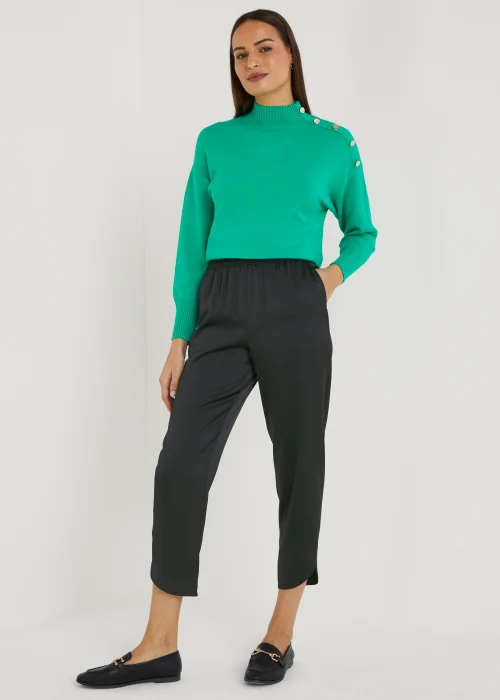 Et Vous Black Satin Joggers - Size 8 Image 1