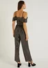 Et Vous Gold Sequin Cold Shoulder Jumpsuit - 8 Image 2