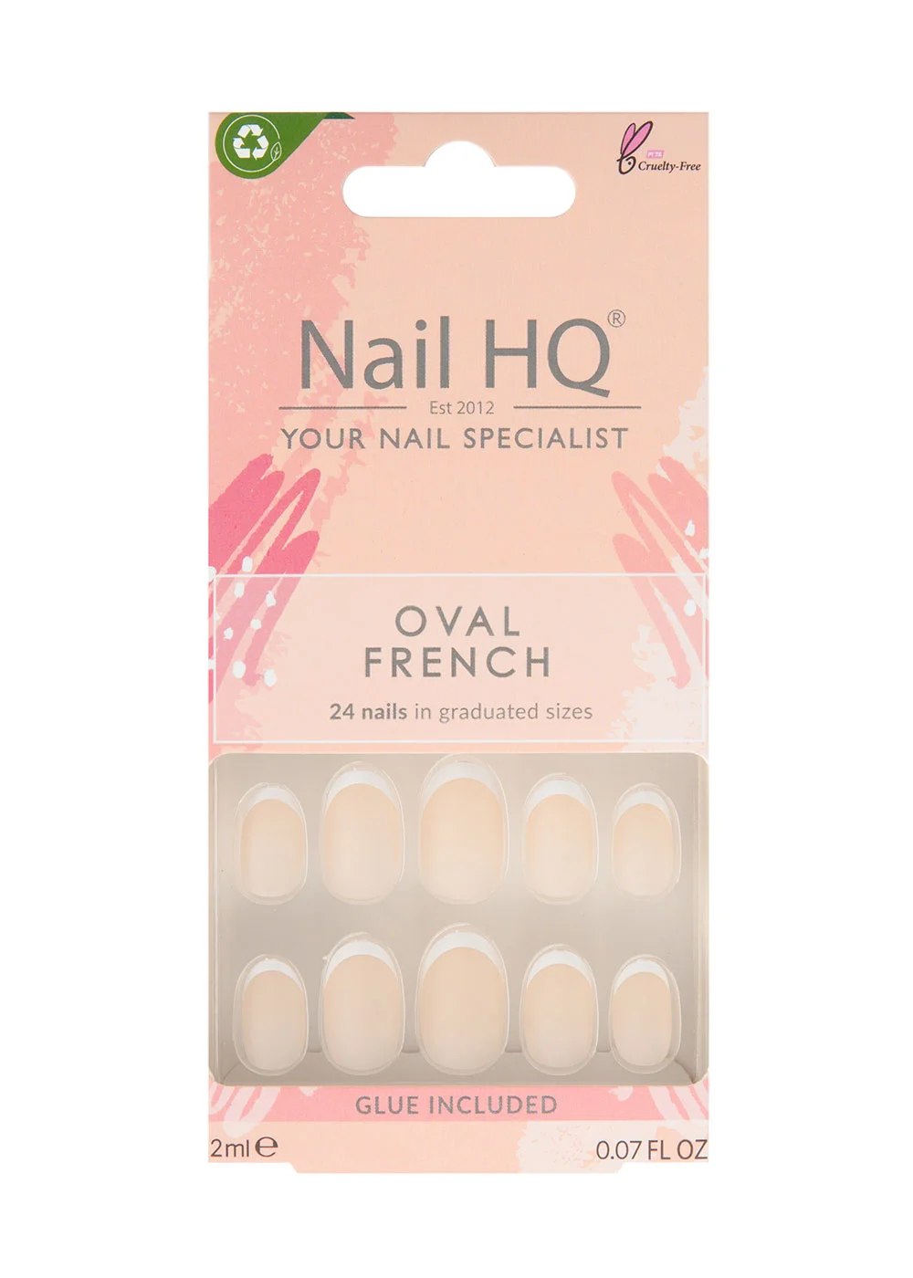 Nail HQ Oval False Nails - French Image 1